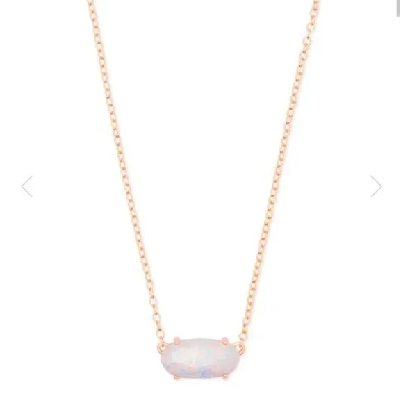 Kendra Scott | Ever Opal Necklace in Rose Gold - Picture 5 of 5